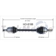 thumbnail image 1 of TrakMotive HO-8188 CV Axle Shaft Premium OEM Replacement, 1 of 3