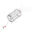 thumbnail image 1 of Crabe Réutilisable avec 8 Boucles, Pièges à Appâts en Fil d'Acier Inoxydable Cylindrique avec Corde en Nylon, Attrape-Fruits Efficace, 1 of 7