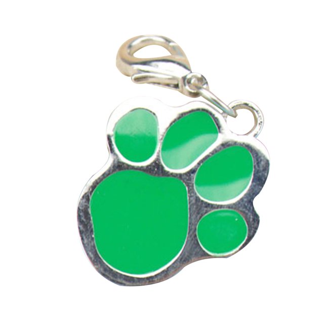 ZLight Engraved Pet Tags Dog Cat Round Disc Stainless Steel Collar Tag Pets ID Green
