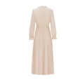 thumbnail image 5 of cfhntfmh Robes d'Invitée de Mariage pour Femmes Tendance à Découpes à Volants Col Ras du Cou Robe Maxi Smockée Ample Plissée Robe de Soirée, 5 of 5