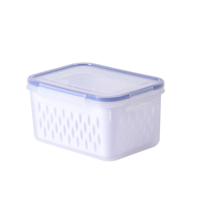 Kcavykas Clearance Sales Home Storage Organiser Fruit Vegetable Storage Containers for Fridge Draining Fresh ContainersProduce Storage Containers Large Organizer Bins with Lid & Colander