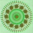 thumbnail image 1 of Ahgly Company Machine Washable Indoor Square Transitional Green Area Rugs, 7' Square, 1 of 7
