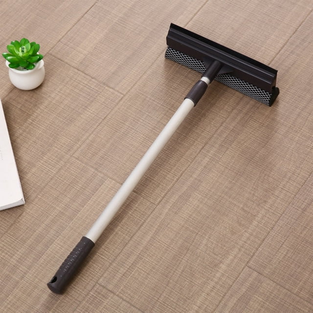 Grattoir Rétractable pour Verre, Nettoyeur de Fenêtres en Acier Inoxydable, Raclette Réglable avec Poignée Télescopique pour Miroirs et Carreaux de Salle de Bain, Grattoir Portatif pour Verre pour un Nettoyage Facile des Fenêtres