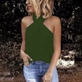 thumbnail image 2 of Timegard Womens Halter Top Sleeveless Causal Fashion Zipper Back Shirts Solid Color Trendy Top, 2 of 6