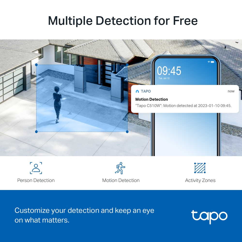 Caméra Wi-Fi de sécurité extérieure panoramique/inclinable TP-Link