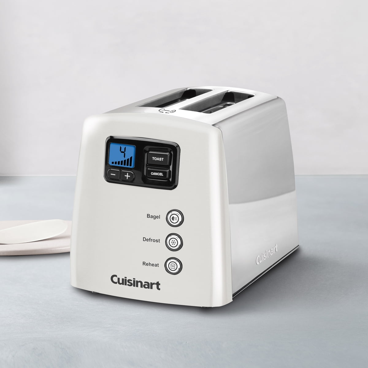 Grille-pain Cuisinart Touch to Toast™ sans levier 2 tranches, perle métallique (CPT-420FPC), acier inoxydable, sans BPA