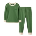 thumbnail image 1 of Jalioing Pyjama pour Enfants 2 Pcs T-Shirt à Col Ras du Cou et Pantalon Ensemble de Pyjama Garçons Filles Confortable Pyjama à Manches Longues, 1 of 3