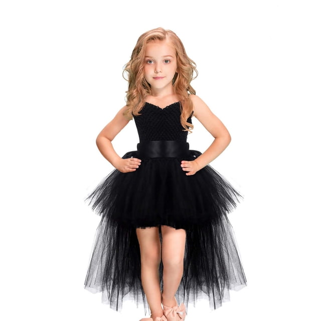 Robes pour Ado Fille Robes Habillées pour Filles Robe Noire Filles Robes de Premier Anniversaire Filles Robes Taille 10-11 Ans