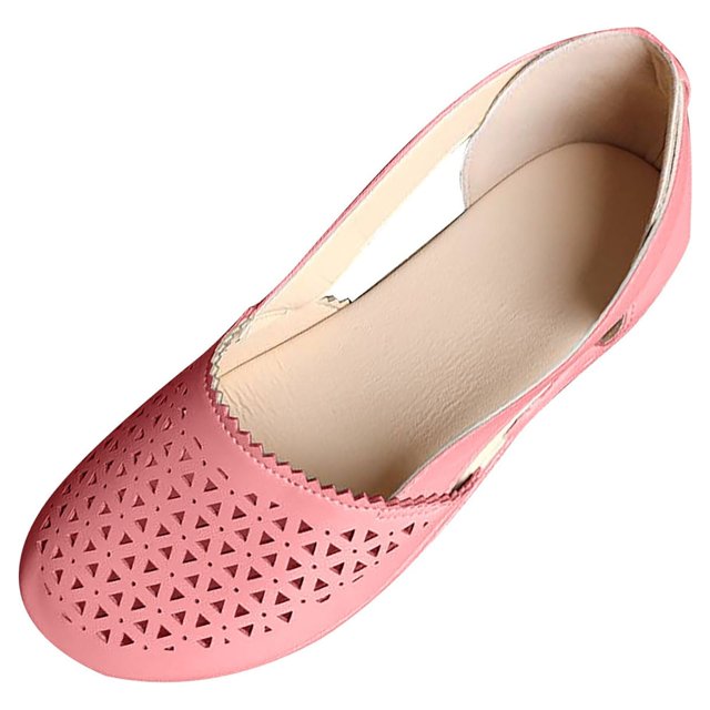 Chaussures Femme Chaussures Femme Sandales Décontractées d'Été Mode Décontractées Plates Couleur Unie à Oeillets
