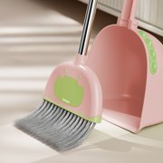 Tyidzon Broom and Dustpan Set, Indoor & Outdoor Sweeping, Ideal for Dog Cat Pets Home Use, Stand Up Broom and Dustpan