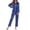 bleu, variante sur GPOECD Ensemble de Pyjama en Satin pour Femme, Chemise de Nuit à Col en V, Longue Tenue de Nuit, Tenue d'Intérieur, Lingerie, Rouge, m