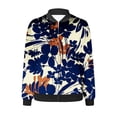thumbnail image 5 of EQWLJWE Liquidation d'Économies d'Été! Veste Bomber de Baseball Zippée à Poches Imprimées Décontractée pour Femmes, Manteau, 5 of 5