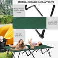 thumbnail image 4 of Outsunny 76" Two Person Folding Camping Cot with Carrying Bag, Green, 4 of 10