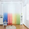 thumbnail image 1 of Gradients Semi Sheer Curtains Living Room Bedroom Kitchen Window Gauze Panels Drapes Rod Pocket, 1 of 9
