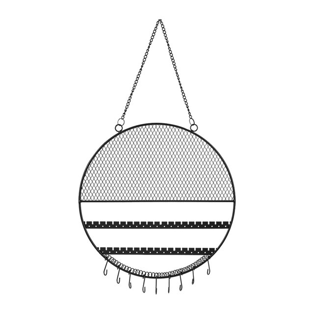 lionlar Support Mural Rond pour Boucles d'Oreilles avec Chaînes et Crochets Présentoir à Bijoux