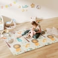 thumbnail image 2 of Qaba Baby Play Mat, Crawling Mat 77" x 69", Animal Theme, 2 of 10