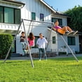 thumbnail image 3 of Intex Balançoire de Terrain de Jeu Colorée à Deux Fonctionnalités avec Barre Trapèze pour Enfants, Gris, 3 of 12