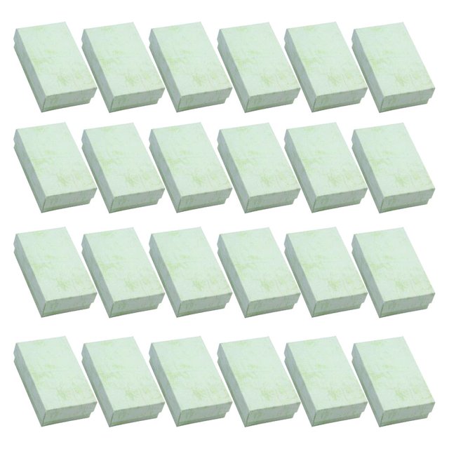 24 Pieces Jewelry Gift Box Cardboard Jewelry Holder Cases - Green, 8.5x5x2.5cm