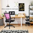 thumbnail image 2 of Ergonomic Office Chair Desk Chair Mesh Computer Chair Rolling Swivel Modern Executive Chair Adjustable Stool Back Support for Home, Office, Pink, 2 of 7