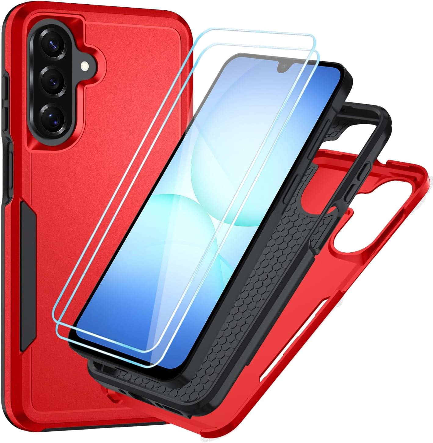 REQO for Samsung Galaxy A17 5G Case with HD Screen Protector [Military Grade Drop Protection] Heavy Duty Full Body Shockproof Protection for Galaxy A17 5G Phone Case