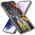 thumbnail image 2 of MUNDAZE Samsung Galaxy Note 20 Yellow Purple Spring Flowers Butterflies Floral Shockproof Clear Hybrid Protective Phone Case Cover, 2 of 6