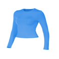 thumbnail image 3 of Blouse Mode Urbaine à Manches Longues Unie pour Femmes, 3 of 6