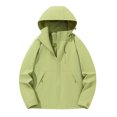 thumbnail image 1 of WRKEKC Reversible Hooded Windbreaker Women, Packable Lightweight Waterproof Zip Up Rain Jacket, 1 of 3