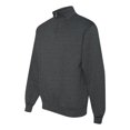 thumbnail image 2 of Jerzees Mens NuBlend Quarter Zip Cadet Collar Sweatshirt, 3X, Black Heather, 2 of 3