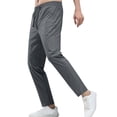 thumbnail image 1 of EOYWHK Pantalon Homme Séchage Rapide Ajustement Extensible Taille Élastique Pantalon Habillé Protection Solaire Respirant Jambe Droite Randonnée Course Pêche, 1 of 6