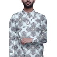 thumbnail image 3 of Atasi Designer Kurta Pajama For Men Printed Angrakha Kurta Set Summer Clothing, 3 of 3