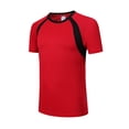 thumbnail image 4 of Jowowha Mens UPF 50+ UV Rash Guard Sun Protection Swim Shirt Quick Dry Athletic Running Fishing T-shirt Red XXL, 4 of 6