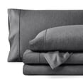 thumbnail image 1 of Bare Home Premium 1800 Collection Ensemble de Draps 3 Pcs, Lit Simple, Gris Chiné, 1 of 8