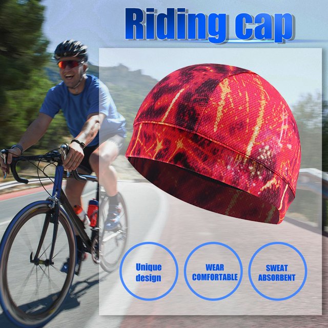 EGNMCR Helmet Lining Sweat Wicking Cap Running Cap Bike Cap 1 Piece Sports cap