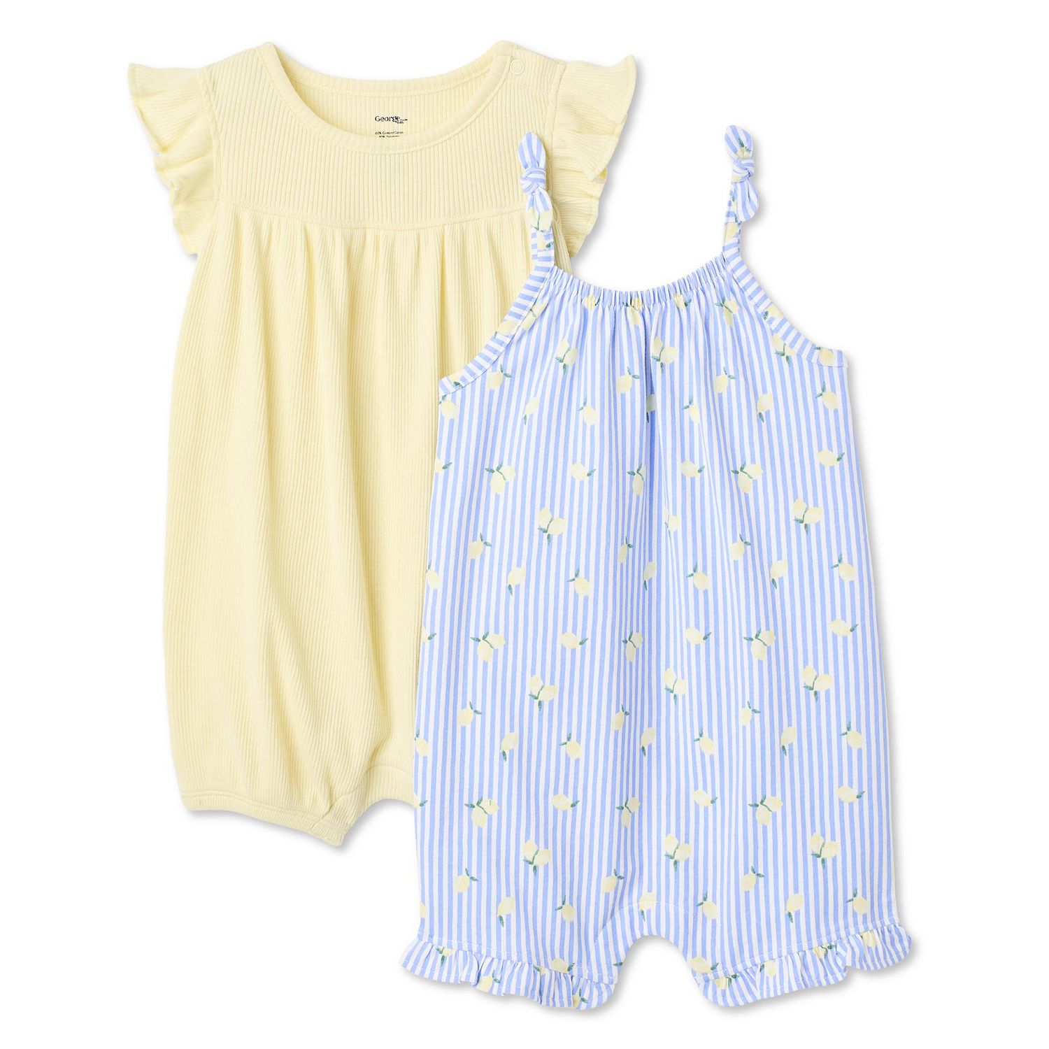 Lot de 2 barboteuses George pour bébés filles