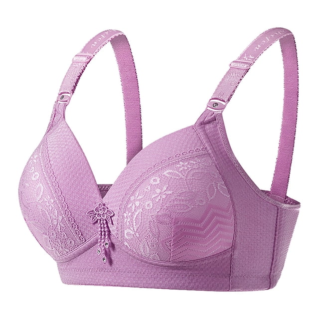 Clearance Sale 2025 Bra Ladies Summer Solid Color Non Non Rim Thin Cotton Gathering Underwear Bra
