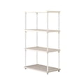 thumbnail image 2 of TIMIFIS Plastics Storage Rack, Dorm Room Essentials For Girls Shelf Ventilated Light Duty Storage Home Organizer with A Shelves Basement White, 2 of 6
