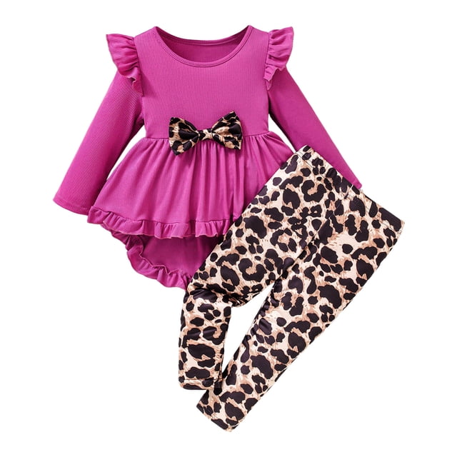 Akiihool Toddler Girl Waffle Set Baby Girl Bell Bottoms Outfits Floral Knit Crewneck Sweatshirts and Flare Pants Set Toddler 2Pcs Fall Winter Clothes (Red,4-5 Years)