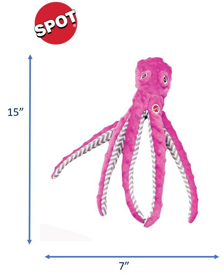 Jouet pour chien SPOT Skinneeez Extreme Purple Octopus Stuffing Free en peluche