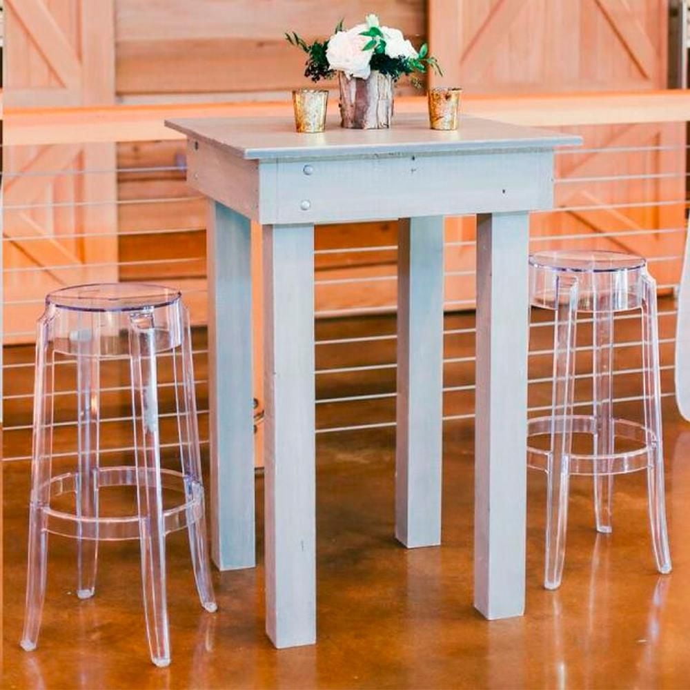 Tabouret de bar en plastique transparent Heavenly Collection LOT DE 2