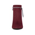 thumbnail image 2 of Unique Bargains Women's Bling Rhinestone Pointed Toe Stiletto Heels Ankle Boots Burgundy (Size 9), 2 of 8