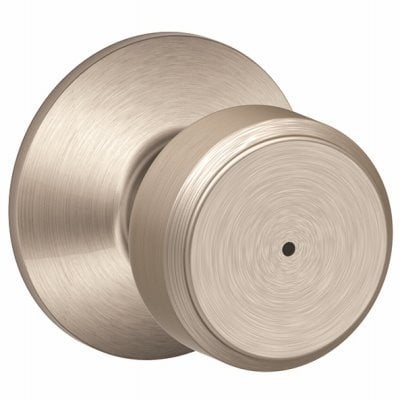Bowery Privacy Door Knob Handleset, Satin Nickel -F40VBWE619