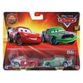 thumbnail image 2 of Disney and Pixar Cars Radiator Springs Rally Race 200 Lightning McQueen & Chick Hicks 2-Pack, Set of 2 1:55 Scale Die-Cast Toy Vehicles, 2 of 6