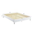 thumbnail image 4 of MUSEHOMEINC Solid Pine Wood Platform Rustic Bed Frame, Whitewashed, Queen, 4 of 10