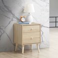 thumbnail image 4 of Gymax Nightstand 2-Drawer Beside End Side Table w/Rubber Legs Oak Finish, 4 of 10