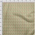 thumbnail image 3 of oneOone Viscose Jersey Fabric Leaves & Floral Block Print Fabric BTY 60 Inch Wide, 3 of 4