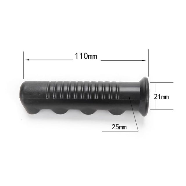 Lefu 2Pcs Wheelbarrow Rubber Handles, Round Tubes Black Replacement Universal Handles