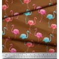 thumbnail image 3 of Soimoi Polyester Crepe Fabric Flamingo Bird Fabric Prints by Yard 52 Inch Wide, 3 of 3