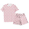 thumbnail image 1 of Girls Printed Short Sleeve Pajama Set with Button Front and Comfy Shorts for Playful Bedtime, 1 of 2