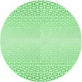 thumbnail image 1 of Ahgly Tapis Rond Lavable en Machine Intérieur Transitionnel Vert, 7 Pieds Rond, 1 of 7