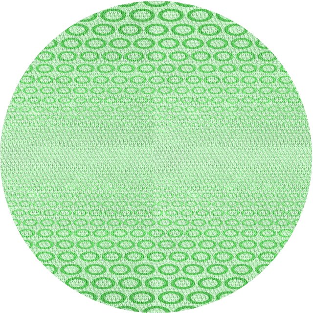 Ahgly Company Tapis d'Intérieur Rond Lavable en Machine Vert Transitionnel, 5 Pieds Rond